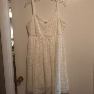 Off white/ivory eyelet lace dress